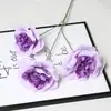 Flores Artificiales 3 Cabezas Individuales Grandes Rosa Martin Austin Arreglo para Boda Escenario Flores de Seda Arreglo Floral Pasillo de Boda Falsas