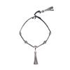 Pulseira de Flor de Pessegueiro Shili Sansheng III Pulseira com Borla Feita à Mão Pulseira com Zircônia Incrustada Joias de Prata Atacado