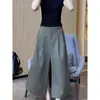 2025 Novo Estilo de Verão Design Moderno Cintura Alta Efeito Emagrecedor Fenda Frontal Comprimento Médio Saia Longa Feminina