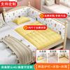 Cama infantil empalmada, cuna de madera maciza, cama plana para bebés, para niños y niñas, cama de princesa, mesita de noche ensanchada, artefacto de ensanchamiento