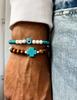 Pulseiras Tendência Personalizadas de Aço Inoxidável Europeias e Americanas Atacado Hip-Hop Pedra de Ônix Preto Olho de Tigre Pedra Biliar Negra Pulseira de Cruz para Homens