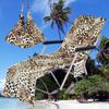 Funda para silla de playa transfronteriza funda para silla de playa de microfibra serie leopardo con impresión digital 3D