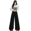 Jeans de Pierna Ancha de Terciopelo Marrón Retro Maillard Naranja Infantil para Mujer, Holgados, Adelgazantes y que Cubren la Figura, Pantalones Rectos Versátiles