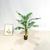 Bananeira Artificial com Borda Branca, Planta Artificial Verde, Decoração Interna e Externa, Bananeira, Decoração de Casa, Desmontável