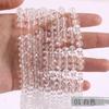 Rueda de cuentas planas de 2/3/4/6/8 mm, cuentas para accesorios de joyería DIY, cuentas sueltas de cristal, hilo de color transparente normal
