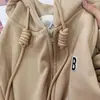 Chamarra con Capucha Estilo Niche Americano para Mujer Primavera y Otoño 2025 Nuevo Estilo Coreano Deportiva Casual Oversize Cardigan Sudadera Tendencia