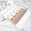 Etiqueta Adhesiva Larga Xue Mei Niang Etiqueta Selladora Puff de Yema de Huevo Pastel Puff Hilo de Carne Etiqueta de Horneado Xiaobei