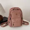Mochila Ins Coreana Nova de Aparência Sofisticada Cor Lisa Design Simples Nicho Feminina Leve para Trabalho Grande Capacidade