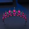 Tiara de Reina Nupcial Europea y Americana Accesorios para el Cabello Amazon Más Vendido Rendimiento Pasarela Aleación Diamante Tiara Accesorios para Vestido