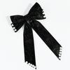 Novo Arco de Veludo Dourado Hairpin Contas Artesanais Femininas Estilo Coreano Elegante All-match High-end Acessórios para o Cabelo
