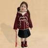 Outwear de Lã para Meninas Huzhou Zhili com Pelo Integrado e Forro de Fleece Estilo Inverno Dia de Natal e Ano Novo Novo Item Mais Vendido Top Espessado