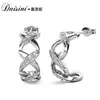 Brincos Novos da Marca Daisi Ni com Elementos Swarovski, Brincos de Cristal Geométricos, Brincos de Luxo Acessível de Nicho para Mulheres