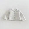 Chaqueta estilo Chanel para niña, nueva colección de invierno 2026, top de terciopelo de cristal engrosado para bebés, ropa de invierno para niños, zdw6605