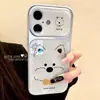 Adequado para capa de celular Apple 16, toque de alta qualidade, estilo coreano iPhone 17, proteção completa da lente, anti-queda, fofo e estiloso, design West Highland