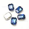 Garras de oreja rectangulares de vidrio de colores taladro de mano para coser a mano garra D sin gancho decoración para ropa zapatos bolsa Cristal diy pegado de uñas Diamante