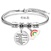 Nuevo Pulsera Transfronteriza de Amazon Venta Caliente Cadena de Hueso de Serpiente Ajustable Pulsera de Grabado Inspiradora de Graduación para Enviar a Amigos y Familiares