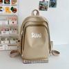 Mochila Escolar de Gran Capacidad para Estudiantes de Secundaria y Preparatoria, Estilo Mori Simple y Versátil para el Campus, Estilo Coreano ulzzang