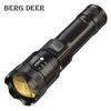 Linterna recargable de largo alcance, ultraligera, transfronteriza, para patrullaje al aire libre, foco con zoom, pistola Aurora, reflector grande, pistola láser potente