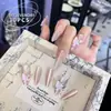TikTok Explosions Wear Armor Advanced Outono e Inverno Flash Diamante Borboleta Manicure Artesanal Peças de Unhas Spice Girl Peças de Unhas Vestíveis