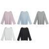 100% Lyocell Tencel, Blanqueador y Fácil de Combinar, Camiseta Protectora Solar de 5 Colores, Ligera, Holgada y Suave