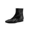 Botines Chelsea de cuero lavable de alta calidad para ir al trabajo, colección otoño/invierno 2026, tacón bajo grueso, punta redonda, botines de cuero genuino, talla de mujer 42