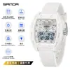 Reloj Juvenil Sanda Doble Zona Horaria Luminoso Multifuncional Unisex Electrónico Moda Tendencia Cronógrafo