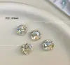 Arte de unhas de alto brilho com strass iridescentes multifacetados, decoração de dedo DIY de alta qualidade, strass de formato especial, acessórios de strass feitos à mão