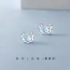 Brincos de Prata S925 com Pedra da Lua e Veado Feminino Estilo Japonês e Coreano Sonhador Fresco Simples Elegantes Brincos Versáteis para Estudantes