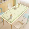 Tapete de Mesa Dopamina à Prova de Óleo, Impermeável, Não Lavável, Resistente ao Calor, Toalha de Mesa de Centro, Protetor de Mesa de PVC Estilo Desenho Animado Creme