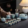 Taza de té pequeña Ruyao azul y blanco, taza de degustación de té de cerámica vintage, taza individual para beber té, accesorio pequeño para juego de té Kung Fu de uso doméstico, venta al por mayor