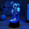 Juego Contracto Sin Miedo Figuras Periféricas Adornos de Escritorio de E-Sports Luz Nocturna Decorativa que Cambia de Color de Bajo Consumo Protección Ocular Luz para Dormir