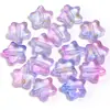 Cuentas de vidrio con lámina de oro esmerilado y agujeros rectos en forma de pentagramas, materiales para bisutería DIY para joyería hecha a mano como aretes, collares y pulseras
