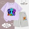 Sprunki Caja de Música Set Verano Elegante Holgado Manga Corta Versátil Pantalones Cortos para Niños Conjunto de Dos Piezas Moderno