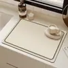 Tapete Drenante de Terra de Diatomáceas, Tapete Secador de Louças, Tapete Absorvente de Água para Bancada, Tapete Antiderrapante com Isolamento Térmico, Tapete Antiderrapante de Terra de Diatomáceas para Mesa de Jantar