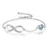 Moda Estilo Japonês e Coreano Personalidade Pulseira Clássica Número 8 Ins Design de Nicho Pulseira de Coração Simples de Alta Qualidade para Mulheres