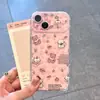 Aplicable a iPhone 18 Azul Rosa Estampado de Leopardo Gato Oso Funda de Teléfono Apple 17 Pro Max Dibujos Animados Lindo Transparente Funda 15