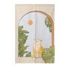 Nova cortina de porta decorativa de gato laranja cortina de partição de banheiro quarto haste telescópica sem furos tecido de cortina feia cortina de porta meia cortina