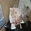 Mochila de renda doce estilo coreano para mulheres, nova bolsa escolar fofa de bolinhas, mochila casual de verão para estudantes e通勤