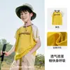 [100% Algodón] Ropa Infantil Cotton Hall Camiseta de Manga Corta Clase A Antibacteriana Serie Montaña Top Estampado para Exteriores para Niños y Niñas
