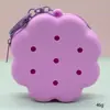 Bolsa de Silicone com Furo Estilo Desenho Animado Mini Carteira de Moedas Bolsa de Cosméticos DIY Bolsa para Fones de Ouvido Pingente de Chaveiro Presente