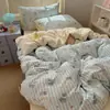 Conjunto da Temporada de Volta às Aulas: Conjunto de quatro peças para estudante 40 contagens de algodão puro com estampas fofas, capa de edredom 100% algodão amiga da pele, roupa de cama específica para dormitórios