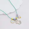 Colar de Maçã de Cerâmica Jingdezhen Colar Borboleta Dopamina Personalidade Fresca Feminina Moda Versátil Colar Venda por Atacado