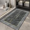 Alfombra de baño con textura de mármol de alta calidad, ligera y de lujo, resistente a las manchas, de fácil cuidado, para el hogar, con barro de diatomeas suave