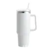 Nueva Taza de Coche Grande de 40 oz con Asa de Acero Inoxidable para Hielo Taza Térmica Portátil para Exteriores