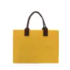 Sacola de Compras Nova Atacado Logo Imprimível Out Grande Capacidade Bolsa Tote Cor Contrastante Letra Feltro Portátil Bolsa de Presente