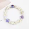 Pulseira Cerâmica Jingdezhen Cor Dopamina Antiga Contas Tecida à Mão Presente Original Nova Pulseira Chinesa para Mulheres