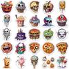 Adesivos à prova d'água para garrafa de água de Halloween, adesivos de abóbora fantasma para laptop, capa de celular, skate 50