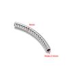 Colgante horizontal en espiral de acero inoxidable dorado de 37 mm de longitud con forma de codo, ideal para hacer pendientes, collares y pulseras, accesorios de joyería al por mayor.
