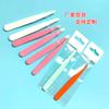 Fabricante en bolsa 1.2 grosor 9.6 acero inoxidable punta inclinada pinzas para cejas pinza para reparar cejas pinzas para depilar cejas herramientas de maquillaje