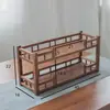 Juego de té de madera maciza de nogal negro norteamericano, soporte para tazas de té, estante de almacenamiento para tetera de arcilla púrpura, exhibición de mesa, estante de exhibición antiguo, estante de almacenamiento